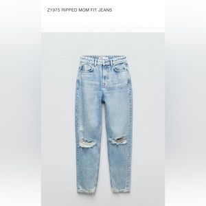 Zara Ripped Mom Jeans